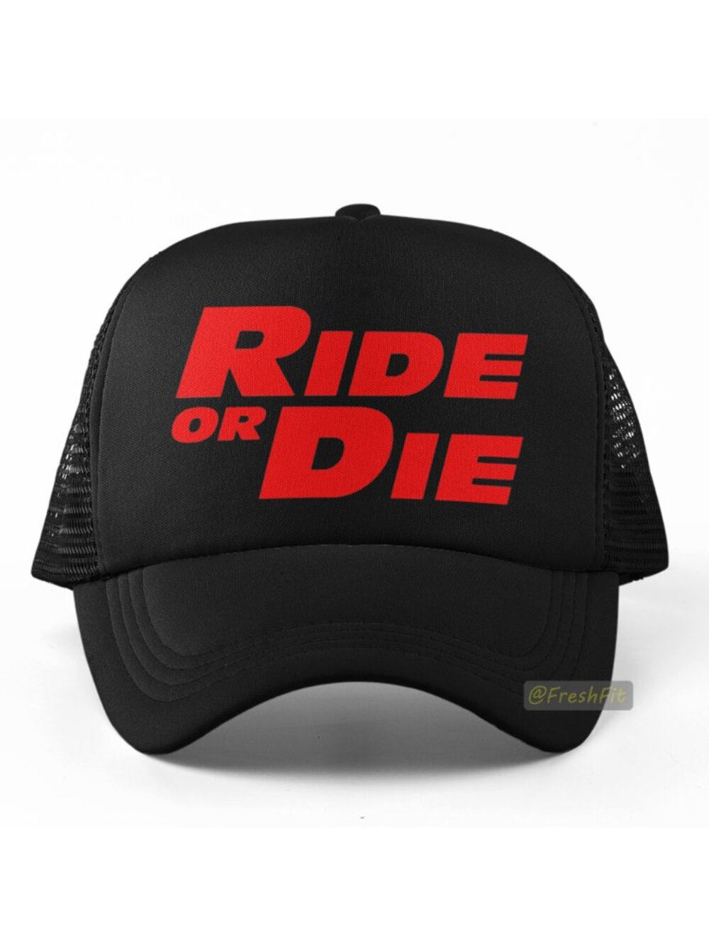 🆕Ride Or Die Black Foam Trucker Hat Mesh Snapback Cap